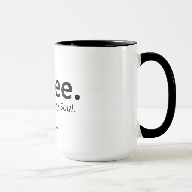 Café, caneca preta de 15 oz (Direita)