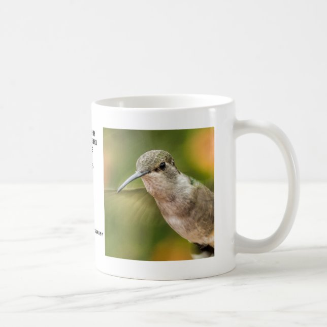Café Caneca preta fêmea do colibri de Chin (Direita)