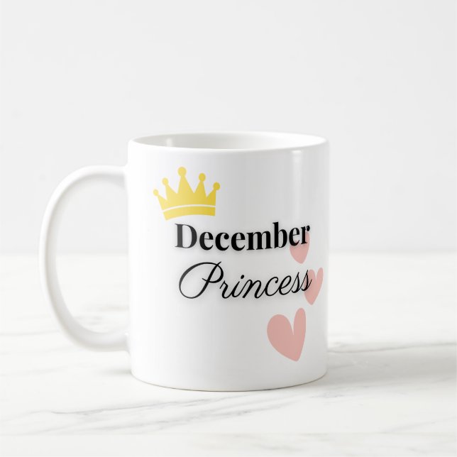 Café Caneca Princesa de Dezembro – Coroa Dourada e Cora (Esquerda)