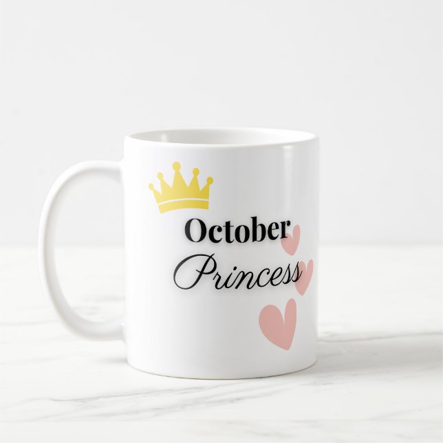 Café Caneca Princesa de Outubro – Coroa Dourada e Coraç (Esquerda)