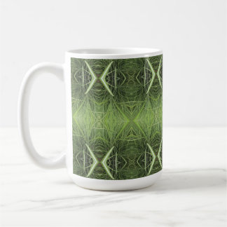 Café Caneca psicadélico do verde de grama