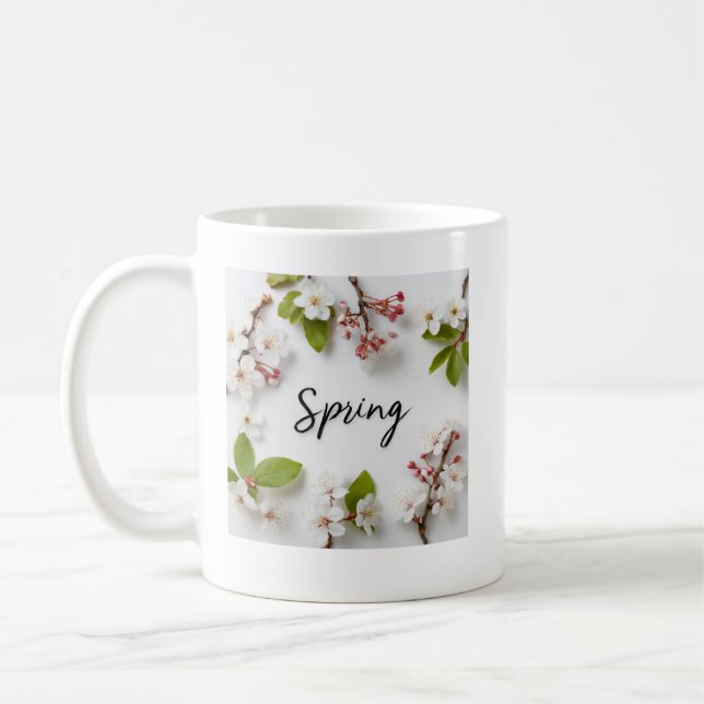 Café Caneca Quatro Estações Design de Primavera (Esquerda)