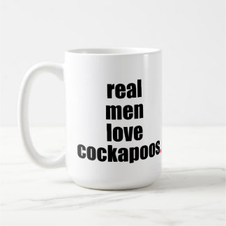 Café Caneca real de Cockapoos do amor dos homens