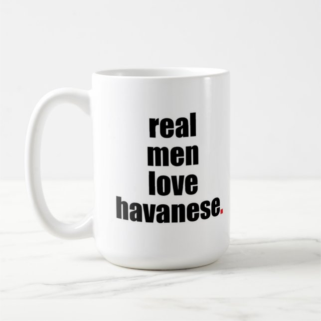 Café Caneca real de Havanese do amor dos homens (Esquerda)