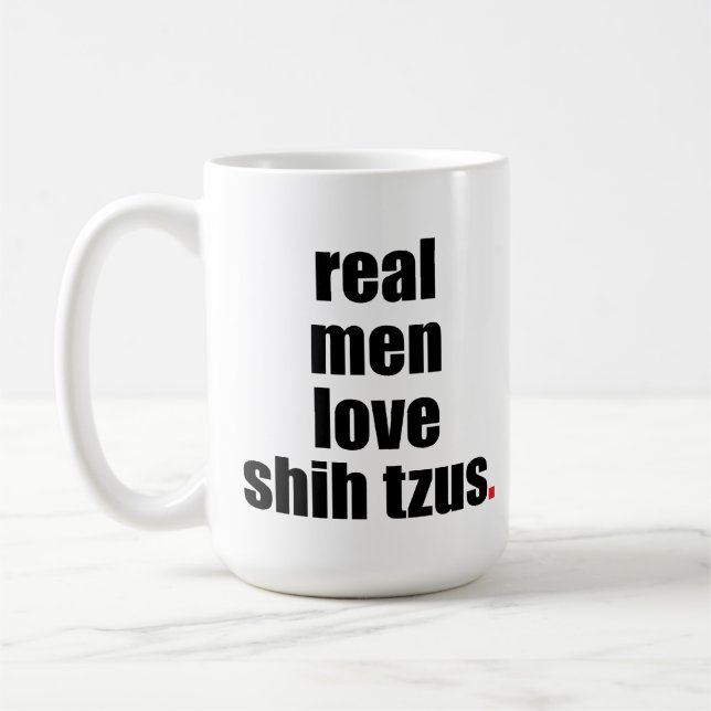 Café Caneca real de Shih Tzus do amor dos homens (Esquerda)