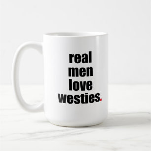 Café Caneca real de Westies do amor dos homens
