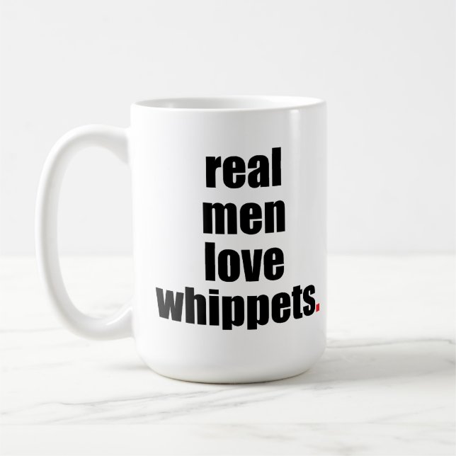 Café Caneca real de Whippets do amor dos homens (Esquerda)