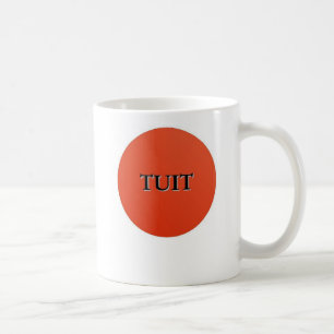 Café Caneca redonda vermelha de Tuit