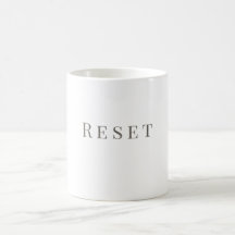 Caneca Reset – Design Minimalista de Tipografia