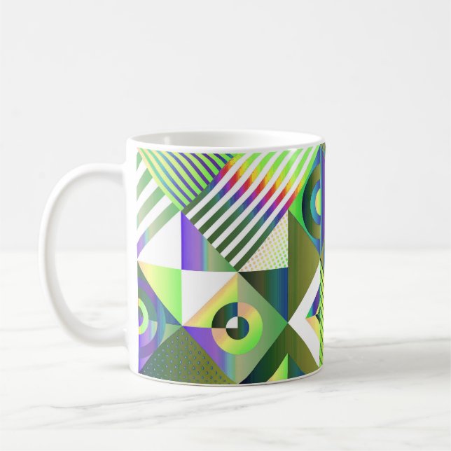 Café Caneca Retro de Geometria Pop – Meio do Século Col (Esquerda)