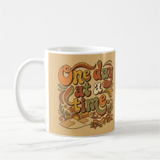 Café Caneca Retro Groovy dos Anos 70 'Um Dia de Cada Ve