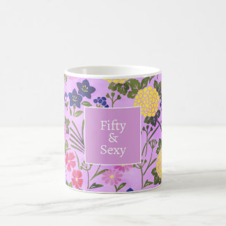Café Caneca rosa floral romântica elegante de 50 anos