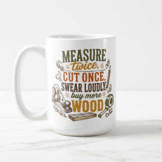 Café Caneca Rústica com Citação Divertida de Marcenaria