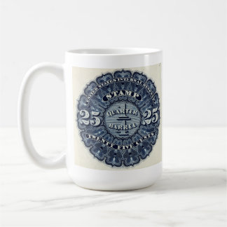 Café Caneca Selo de Receita de Cerveja Vintage 25c