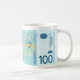 Café Caneca sérvio da moeda de Nikola Tesla