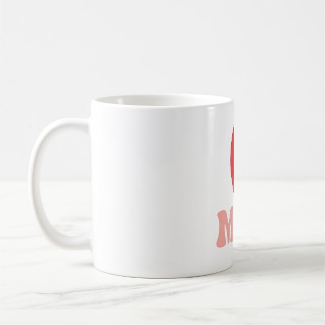 Café Caneca Silhueta de Coração da Mãe e da Criança - D (Esquerda)