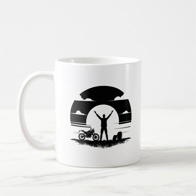 Café Caneca Silhueta de Motociclista  (Esquerda)