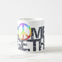 Café Caneca Símbolo de Paz Arco-íris Venha Junto