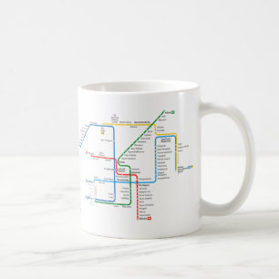Café Caneca subterrânea do mapa de Atenas