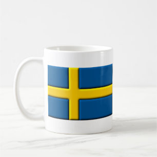 Café Caneca sueco de Svensk da bandeira