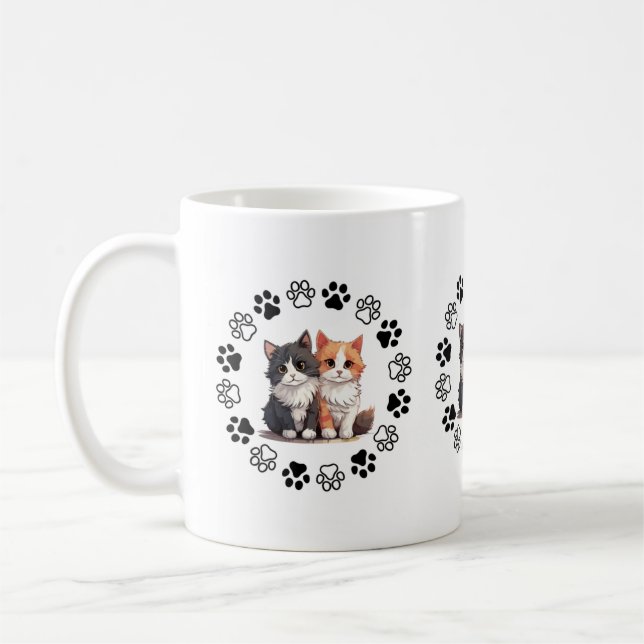 Café Caneca Temática de Gato Encantadora (Esquerda)