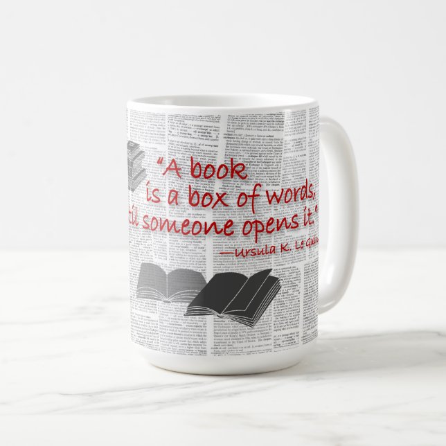 Café caneca temática de livro (Frente Esquerda)
