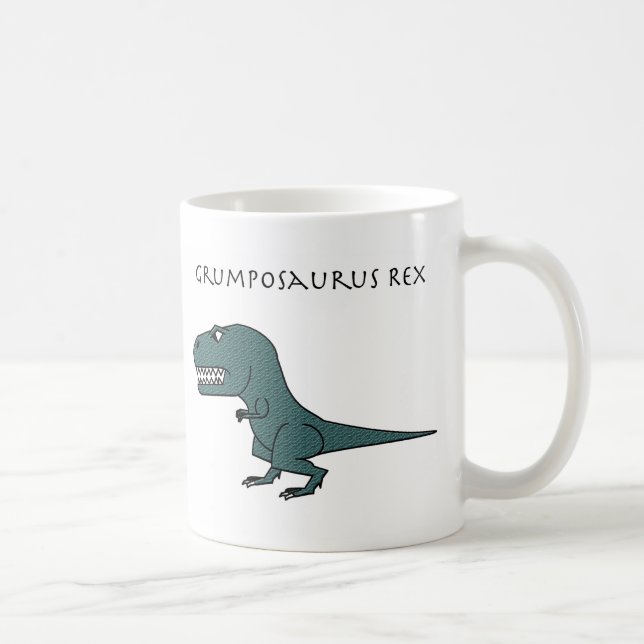 Café Caneca Textured verde escuro de Grumposaurus Rex (Direita)