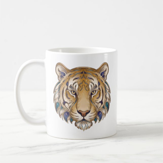 Café Caneca Tigre Celestial Linha de Luxo Arte (Esquerda)