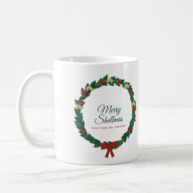 Caneca Tortoise Natal Shellmas Alegre, Coroa de Az