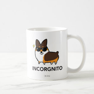 Café Caneca Tricolor de Incorgnito do Corgi