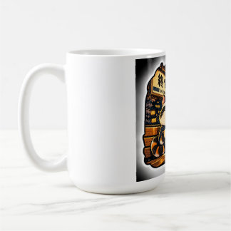 Café Caneca Último Trem Gato | Arte Noturna de Estação