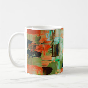 Café Caneca V de Tinta a Óleo Abstrata Colour Rush