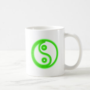 Café Caneca verde de incandescência de Yin Yang