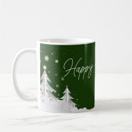 Café Caneca Verde de Natal Alegre - Festa