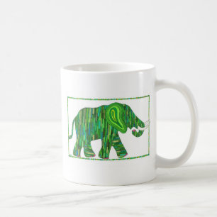 Café Caneca verde do elefante do jade de Jerry