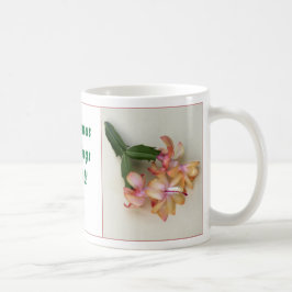 Café Caneca vermelha & amarela bonito do cacto de Natal