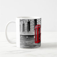 Caneca vermelha da caixa do telefone de Londres