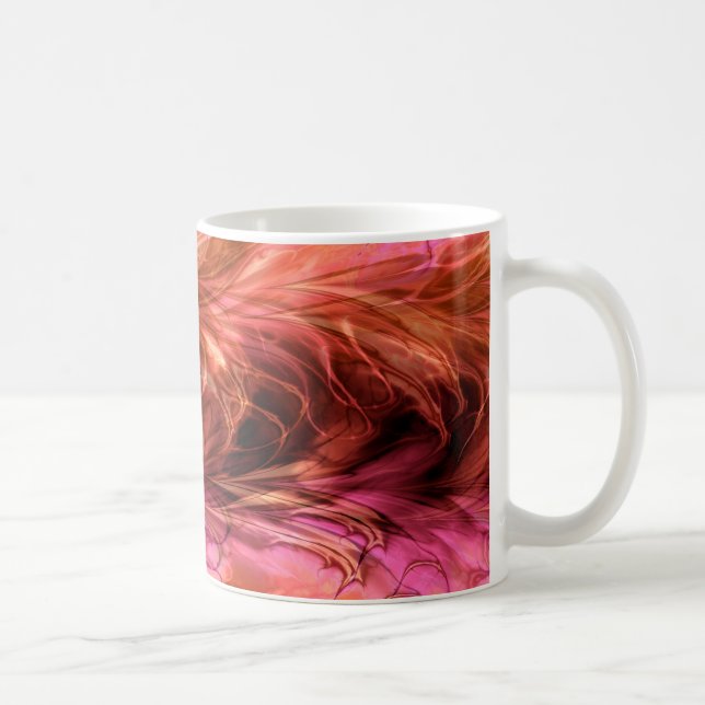 Café Caneca vermelha de mármore do Fractal (Direita)