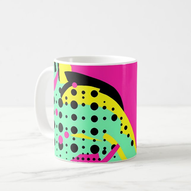 Café Caneca Vibrante de Pop Art (Frente Esquerda)