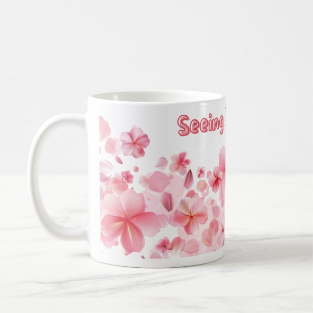 Café Caneca Vida em Rosa, Citação Positiva Caneca de Ca (Esquerda)