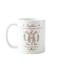 Caneca Você & Eu Juntos - Caneca Fofa de Coelho Ca