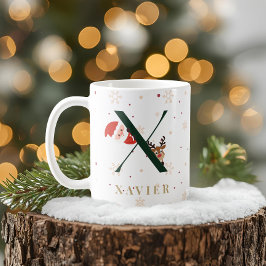 Café Caneca X Monograma de Natal Personalizada