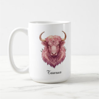 Café Caneca Zodíaco Celestial Touro - Arte de Touro Ros