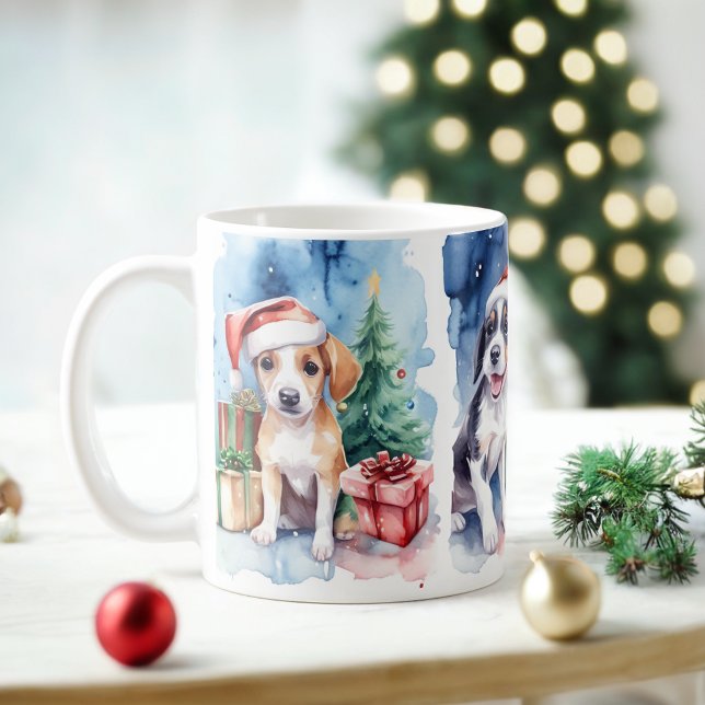 Café Caninos Festivos Caneca de Natal (Criador carregado)