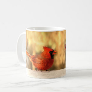 Café Cardeais na caneca de outono
