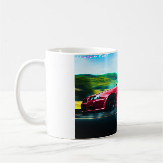 Café Carro esportivo da década de 2000 na caneca de caf