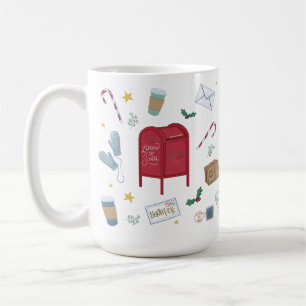 Café Cartas para o Papai Noel Compras de Natal Caneca p