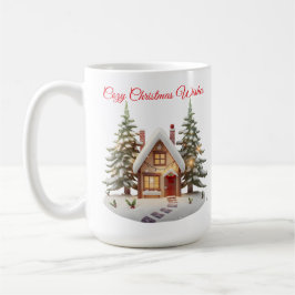 Café Casa de Natal Aconchegante Caneca – Festa de Natal