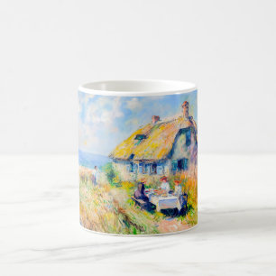 Café Casa Impressionista à Beira-Mar – Caneca de Arte C