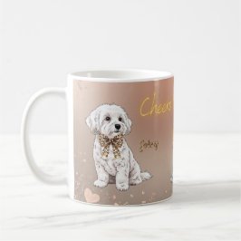 Café Casal maltês caneca de estimação